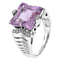 Rose de France Amethyst Diamond Gold Ring紫水晶钻石