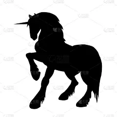 Silhouette of unicorn. Unicorn vector illustration