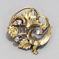 Art Nouveau gold and diamond brooch