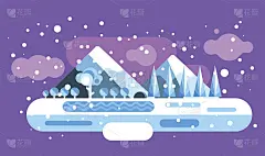 抽象室外冬季景观