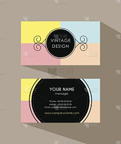 一套水平优雅的抽象名片。