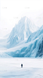 冬天辽阔雪地场景背景