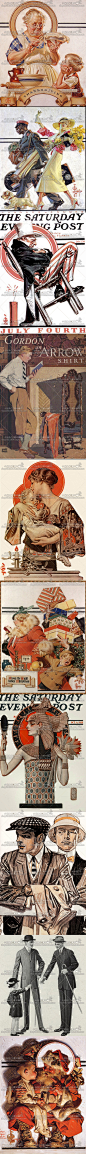 美式复古插画素材 黄金时代JC Leyendecker插画图片参考 美术资源-淘宝网