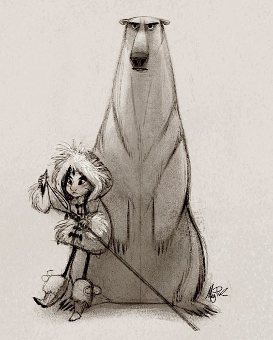an eskimo and a grum...