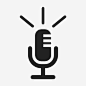 麦克风通告播音员图标_88ICON https://88icon.com 麦克风 通告 播音员 音频 录音 讲话
