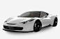 白色法拉利png免抠素材_新图网 https://ixintu.com 产品实物 赛车 跑车 小车 Ferrari