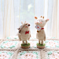 日本作家器 手工羊毛毡 激萌小动物摆件-淘宝网