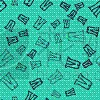 black line pants icon isolated seamless pattern