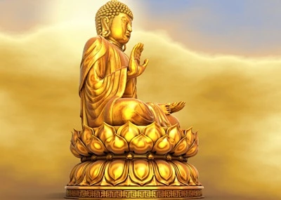 佛祖，释迦摩尼，***鎏金坐立大佛，如来佛祖，佛像，三世佛，神仙，寺庙，神话，雕像，雕塑-花瓣网
