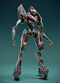 Robot Racer, Celine Coté : This project I worked nearly all semester on for a hard surface concepting class. I wanted to make a hotshot robot racer competing in a motorsport similar to Formula racing fused with rollerblading. While 3D wasn't required, I w
