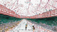 Sep柚采集到插画植物和景物