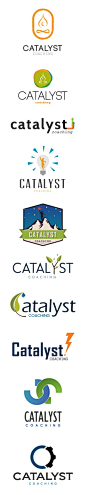 Logo mock ups for Catalyst Coaching | DesAutels Designs Portfolio