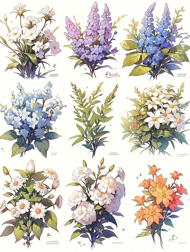 植物花卉｜电子手帐贴纸插画设计素材｜第一弹-花瓣网