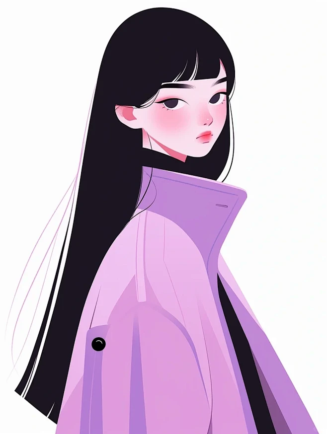 极简主义｜MJ｜扁平插画头像