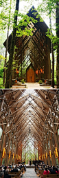 Amazing wedding chapel in the woods / Garvan Woodland Gardens near Hot Springs, Arkansas.