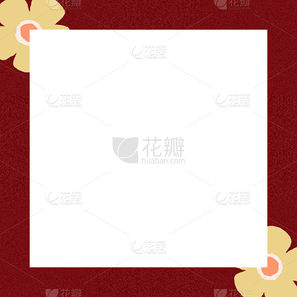 清新花朵简约边框5