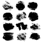 文字肌理复古中式水墨黑色质感画笔笔触墨迹色块AI矢量素材 (5)