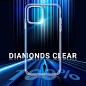 Amazon.com: TORRAS Diamonds Series Compatible for iPhone 12 Pro Max Case, [HD Ultra Clear][Not Yellowing] Hard PC Back & Flexible Bumper Slim Fit Thin Compatible for iPhone 12 Pro Max Phone Case, Diamonds Clear