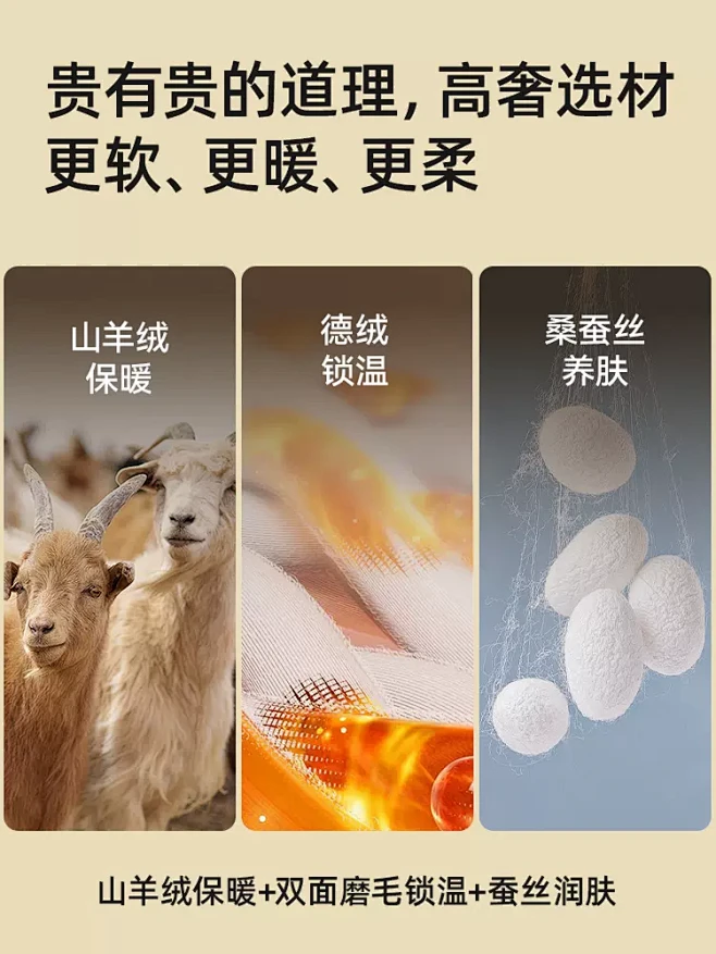 猫人保暖内衣男士德绒加厚加绒发热含羊绒蚕...
