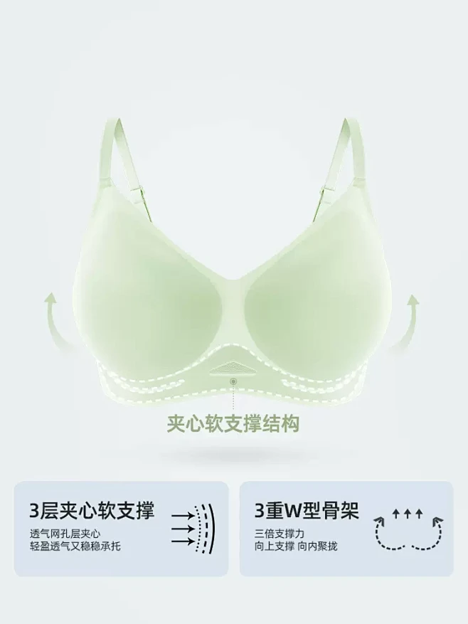 幸棉内衣女小胸聚拢春夏季软支撑无钢圈薄款...