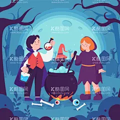 万圣节角色  - 源文件下载【酷图网】万圣节女巫,吸血鬼,药液,药罐,黑猫,女巫,矢量女巫,卡通女巫,手绘女巫,女巫插画,扁平化女巫,万圣节角色,万圣节元素,万圣节素材,万圣节人物,万圣节装扮,万圣节舞会