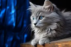 毛茸茸的淘气小猫咪