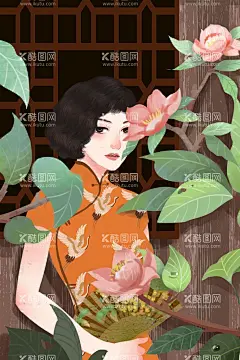 复古旗袍女装图片  - 源文件下载【酷图网】情侣,手绘美女,美女,古风美女,古风素材,漂亮女孩,美女插画,古代佳人,动漫,壁纸,古风壁纸,佳人,女神,端庄,古风人物,国色天香,国潮插画,古装,中国风,旗袍,头像,汉服,复古,国潮,汉服美女,中国旗袍,旗袍海报,古风,意境,唯美,小清新,人物插画,文艺范,青春,女孩,治愈系,可爱,民国美女