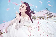 倪妮婚纱大片展浪漫格调 飘逸长发柔媚动人_时尚_腾讯网