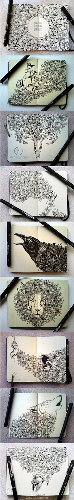 设计Duck采集到画画-针管笔