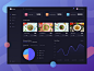 Dashboard gradient saepul app marketing graphic chart dark food restaurant dashboard