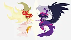 光与暗的魔女免抠素材_新图网 https://ixintu.com 光明 卡通 扁平化 插画 魔女 黑暗