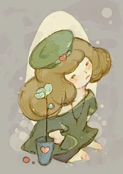 ppt字体中间插画 唯美绘网站