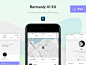 Barmanly 地图社交UI界面设计 psd素材下载