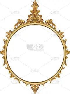 边框,黄金,矢量,式样,圆形,金属,文艺复兴,镜子,华丽的,泰国