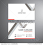 White business cards set vector design template