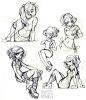 i re-drew a few poses from my some of my old drawings just for kicks.