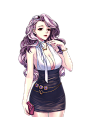 紫发短裙女生