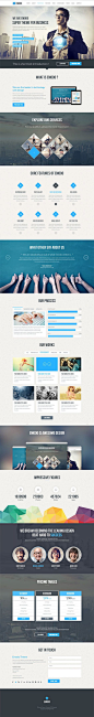 One Page Business PSD Template Emodo Preview: 