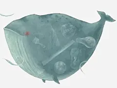 卡通鲸鱼高清素材 卡通 手绘 蓝色 鲸鱼 免抠png 设计图片 免费下载