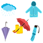 千库网_扁平风雨具雨伞矢量图_元素编号13038374