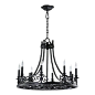 Quorum International 6093-8-50 Lorenco 8 Light Chandelier in Spanish Silver