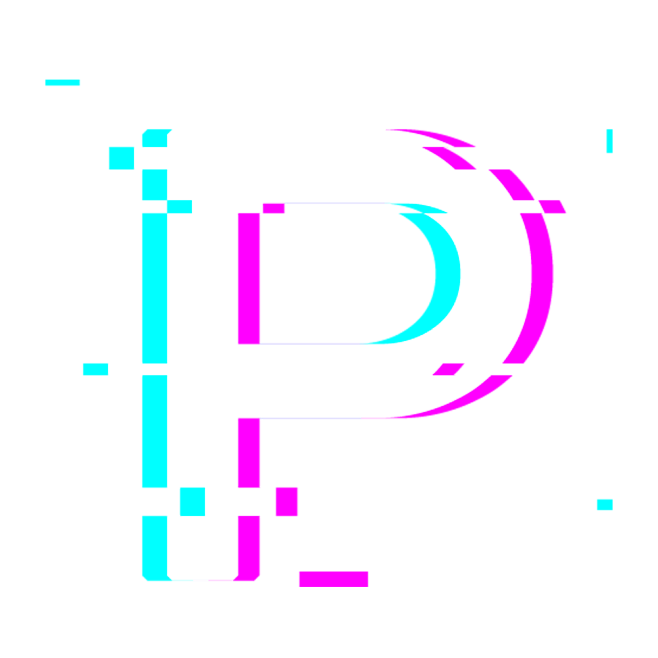 抖音风格英文字母P(1000x1000)