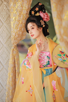 taobao.com千黛远山 | 霓裳羽衣贵妃唐大袖诃子裙原创刺绣汉服女春夏