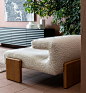 Fabric armchair LOVESEAT by Moroso_7