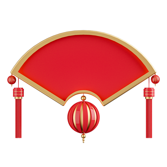 中式中国风复古边框扇形边框标题框文本框
