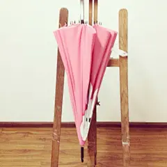 原创手绘个性diy粉色爱心日系插画卡通漫画遮阳长柄手动防晒雨伞 绘逃师 设计 新款 2013