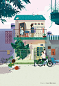 好看，温暖的插画！behance:Rong Pham   插画艺术作品超话 绘画学习超话 ​​​​