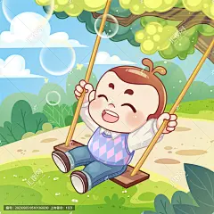 精美卡通二十四节气插画立春