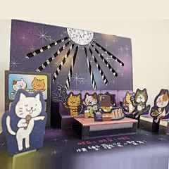 台湾jeancard卡通创意祝福立体贺卡可爱猫咪控生日卡片唱歌卡拉OK-淘宝网