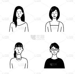 保华采集到简笔画 女孩